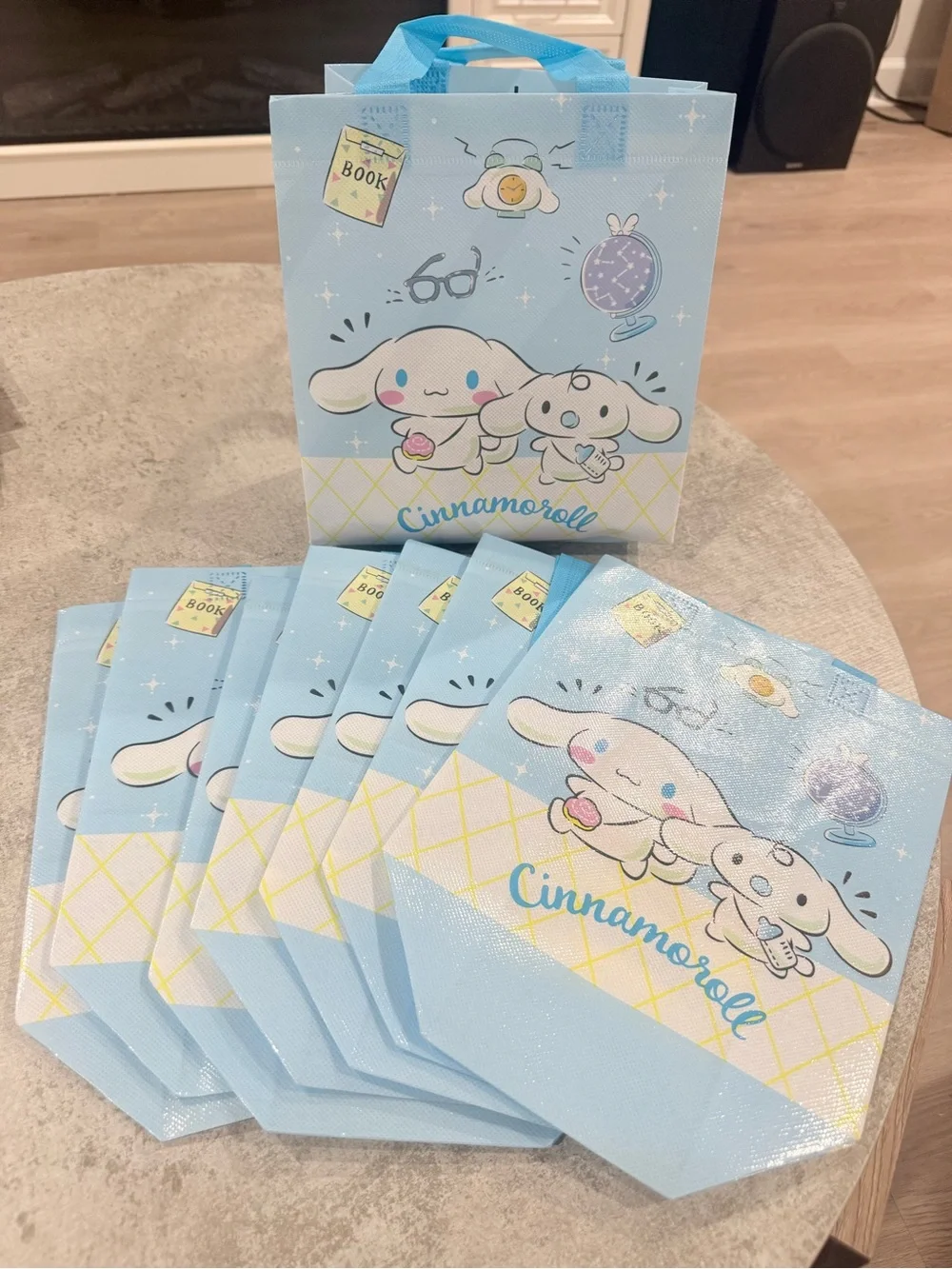 2/20 Cinnamoroll Sanrio 8 Gift Bags - Cute Party Favor Bags reusable sturdy bag